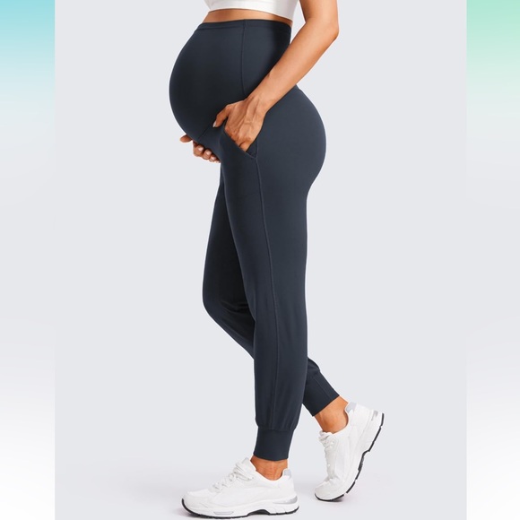 CRZ YOGA Womens Butterluxe Maternity Joggers with Pockets 27" - Picture 1 of 7